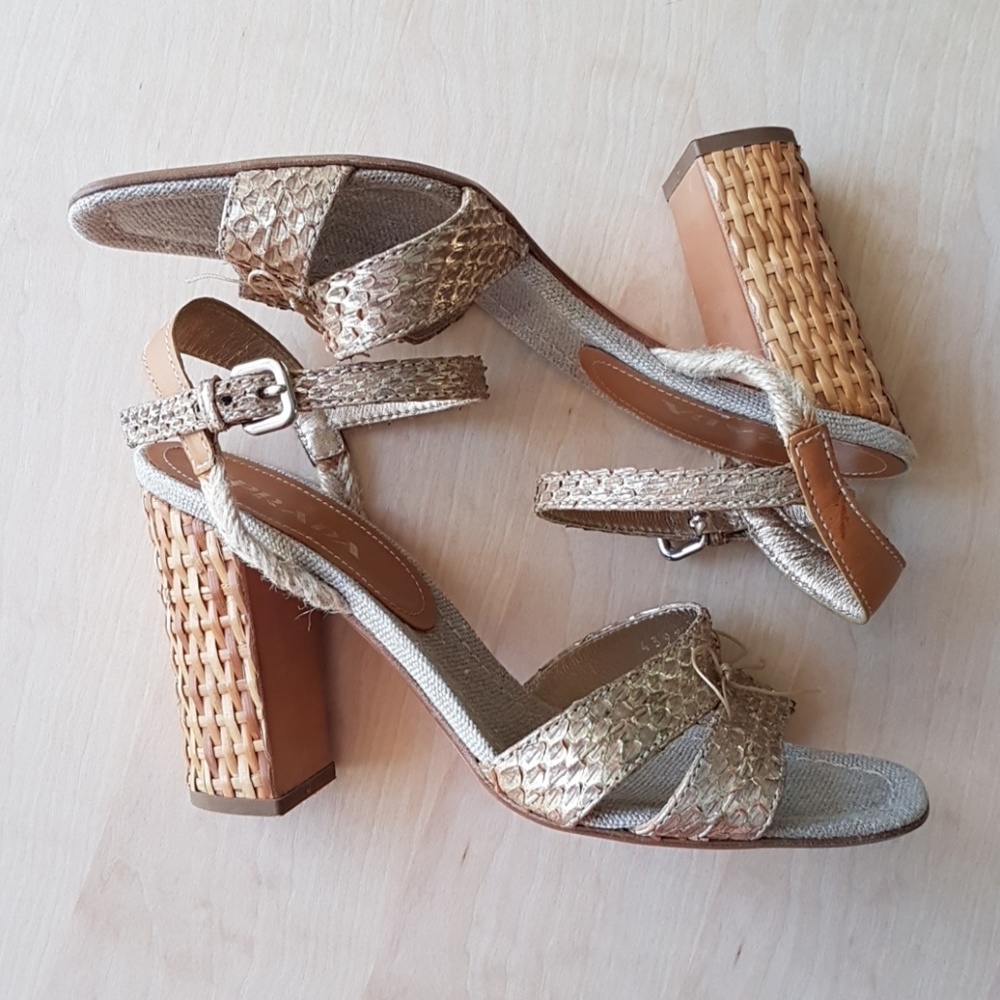 Nwot Prada Python Sandals - image 1
